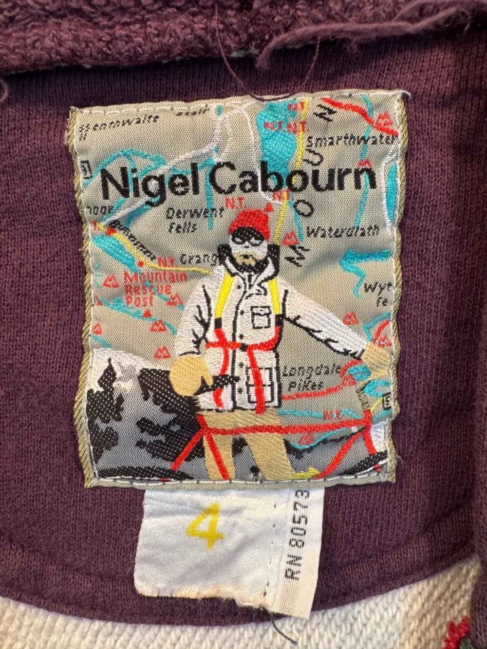 Vintage 80s Nigel Cabourn Mountain Bikers Striped Hoodie